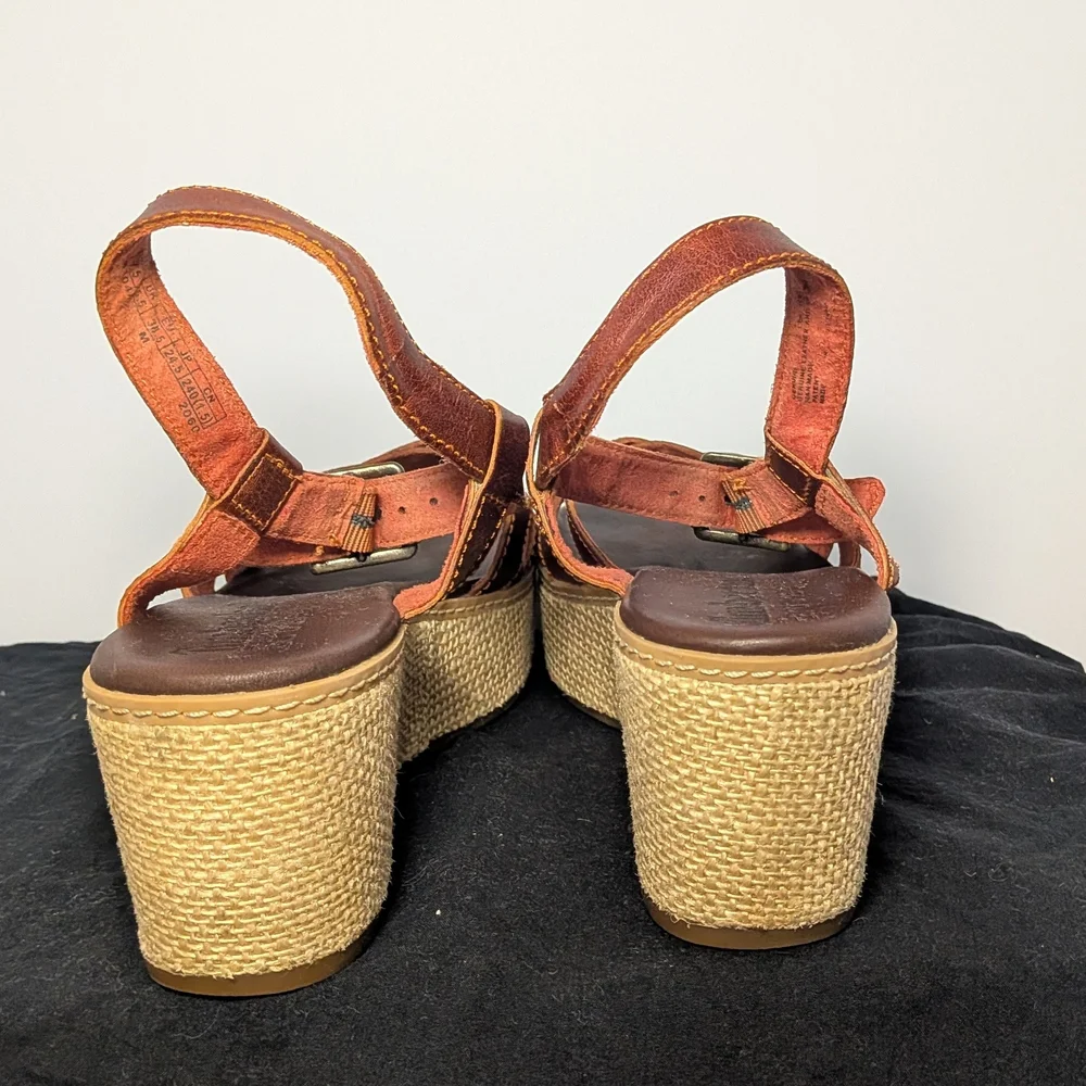 Brown Wedge Sandals